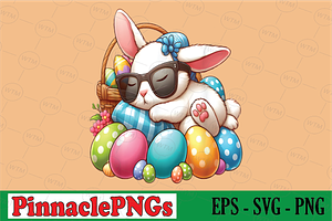 Happy Easter Bunny Rabbit Face