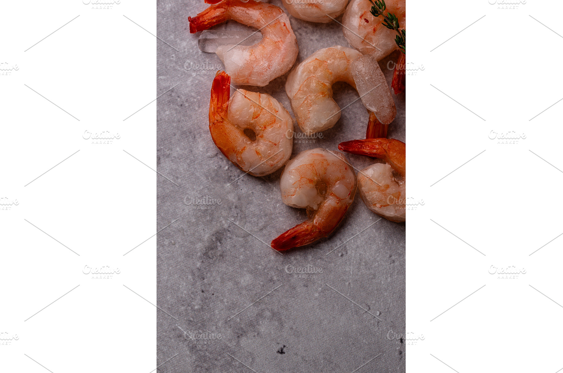 Frozen uncooked prawns or shrimps, a Food & Drink Photo by Yulia Furman