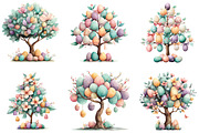 Watercolor Easter Tree Clipart, an Illustration by CraftArtStudio (Thumbnail 2 of 6)