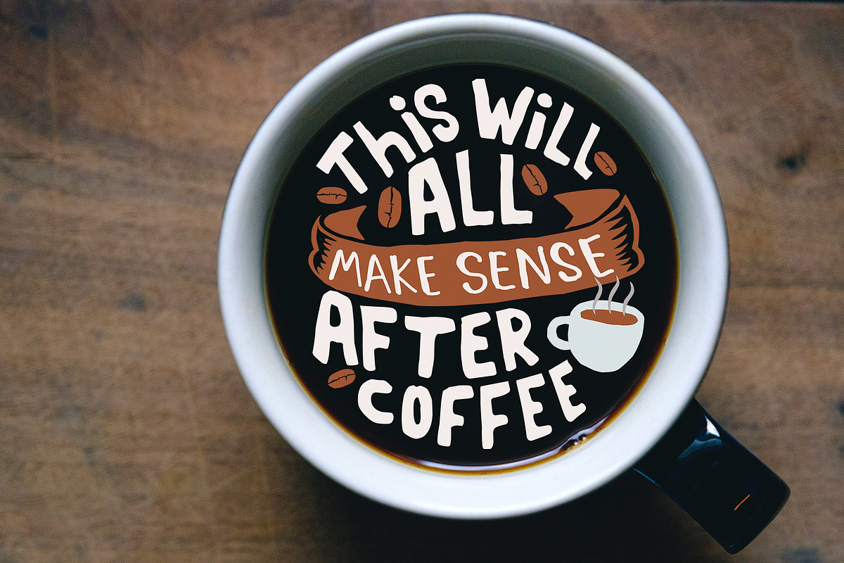 Coffee Quotes Crafts Vol 9, a Decorative Illustration by Tosca Digital (Photo 2 of 6)