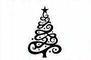 Elegant Christmas Tree Silhouette Se, an Illustration by balal (Thumbnail 18 of 21)