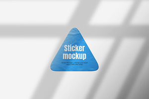 Triangle Sticker Mockup