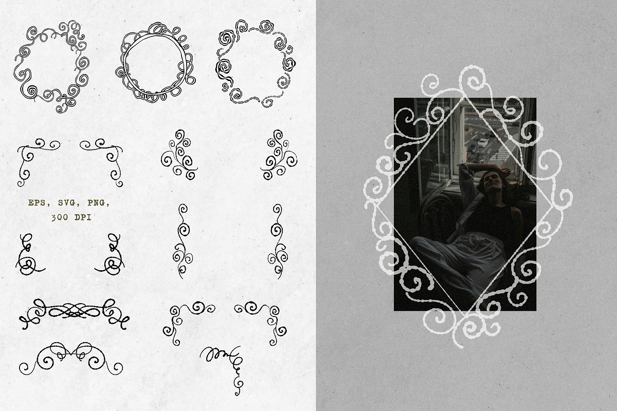 Whimsical Flourish Frames, an Object Graphic by PaperJamLab (Photo 7 of 10)