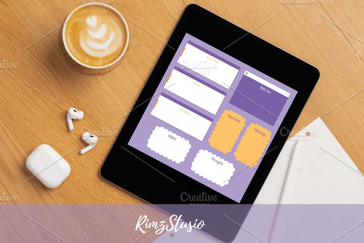 Purple Window Planner Sticker Set, an Object Illustration by RimzStudio (Photo 4 of 5)