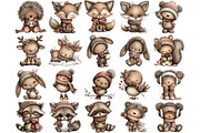 Cute Winter Animals Clipart, an Illustration by Craft Nest (Thumbnail 5 of 10)
