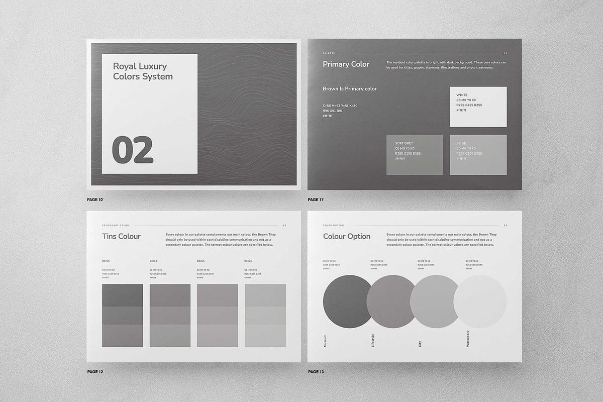 Luxury Brand Guidelines Template, a Brochure Template by Proonty (Photo 4 of 10)