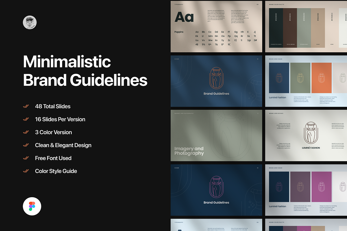Figma Minimalistic Brand Guidelines, a Presentation Template by andrisetiawannn (Photo 1 of 5)