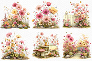 Whimsical Meadow Scenes Clipart, an Illustration by Craft Nest (Thumbnail 5 of 12)