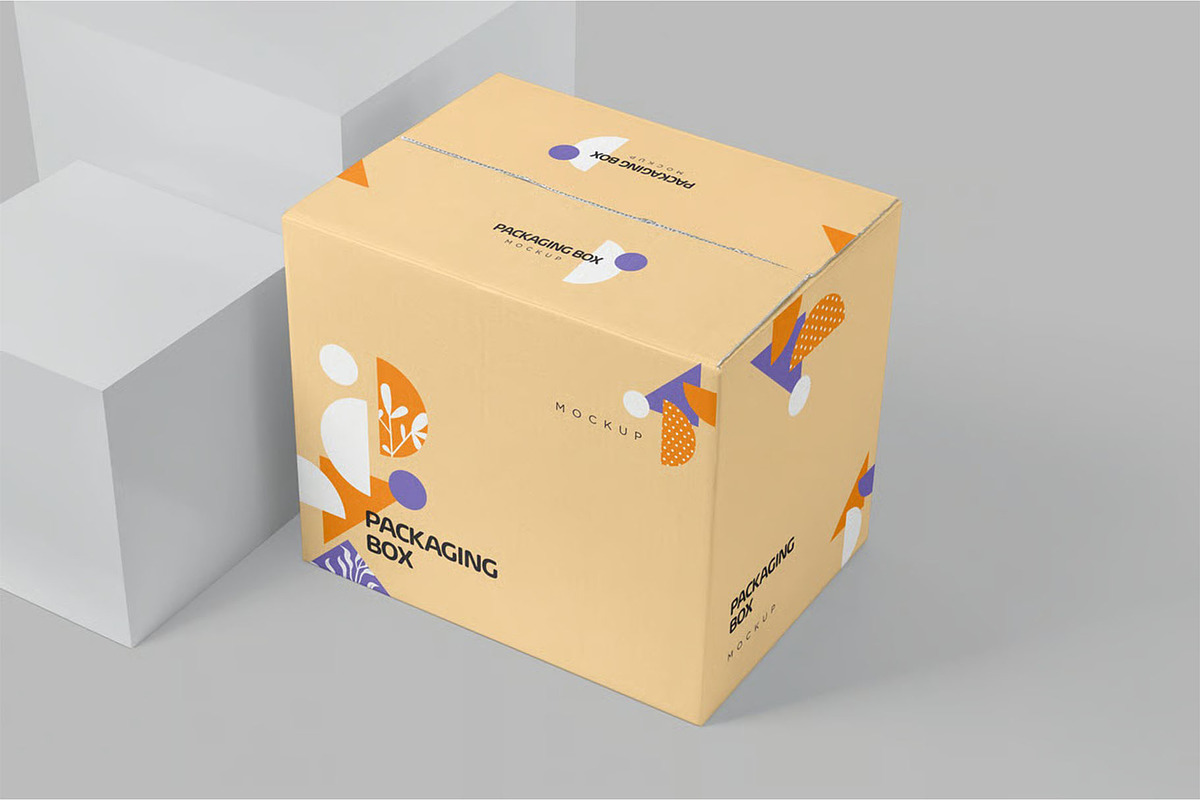 7 Packaging Box Mockups, a Packaging Mockup by megostudi0 (Photo 3 of 9)