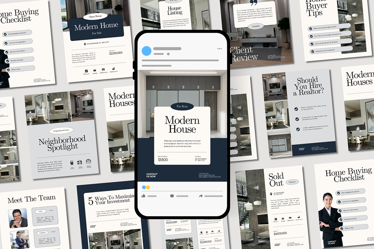 Real Estate Marketing Bundle, a Marketing Template by Anna Design Studio (Photo 10 of 11)