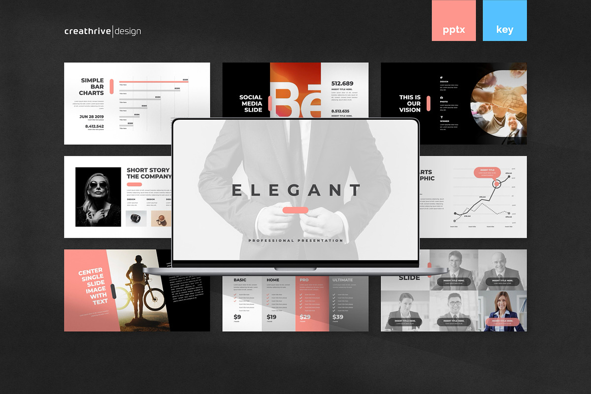 Elegant PowerPoint Template, a Presentation Template by Creathrive Design (Photo 1 of 10)