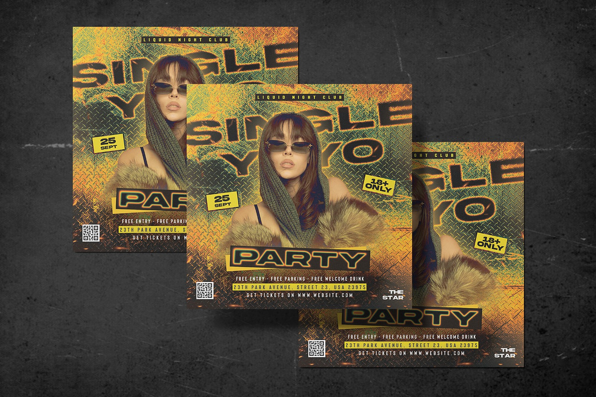 Single Yoyo Party Flyer, a Flyer Template by Azruca (Photo 2 of 3)