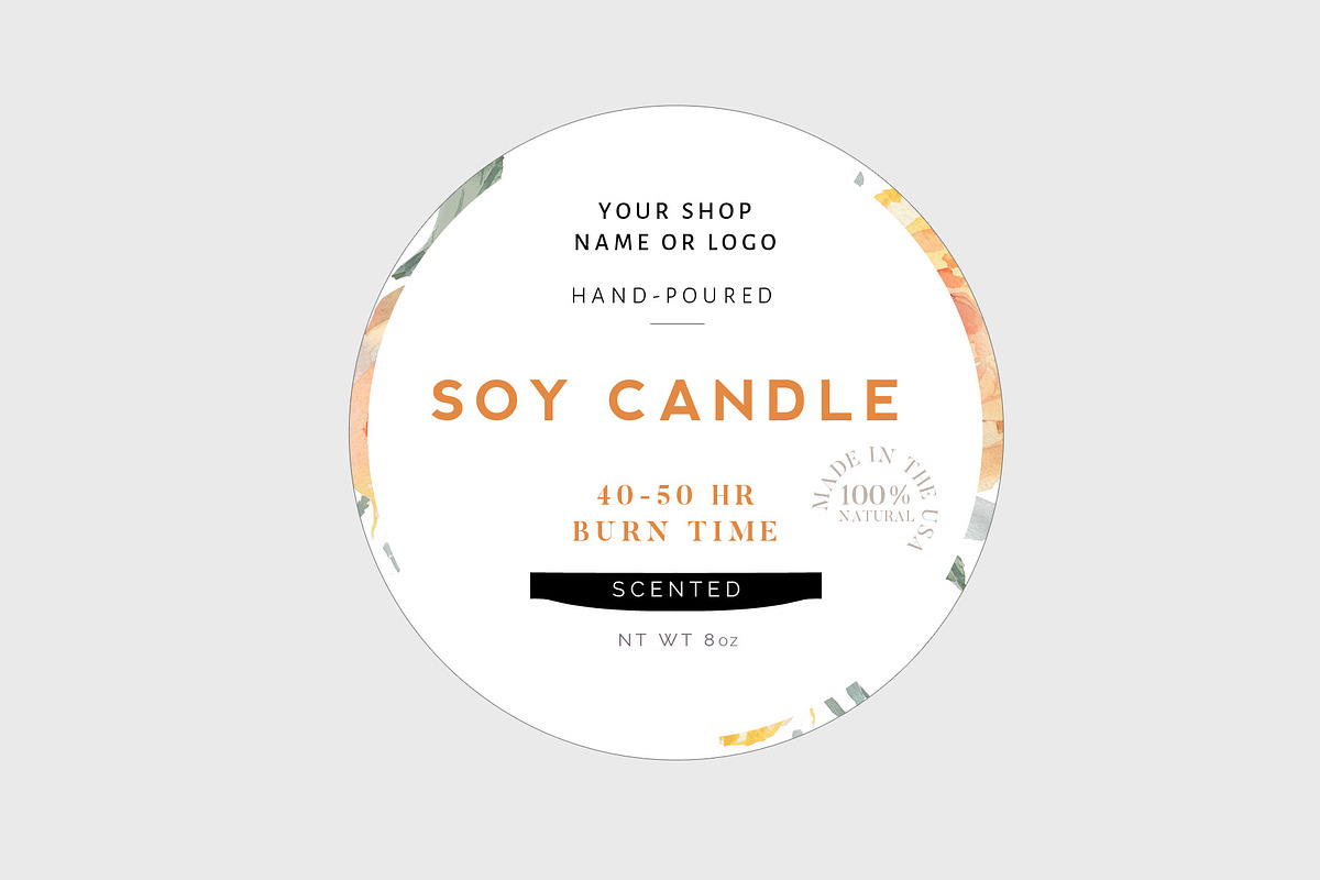 3 Candle Label Templates, a Stationery Template by Marham Labeling Co (Photo 5 of 5)