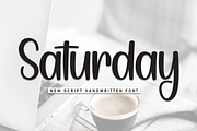 Saturday | Script Font, a Handwritten Font by Scratchones (Thumbnail 1 of 8)