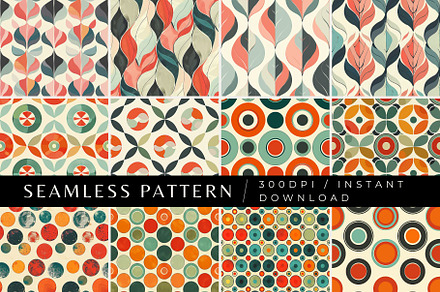 12 Ronan's Retro Seamless Patterns, a Pattern Graphic by Inknfolly