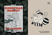 Christmas Goat Doodle Illustrations, a Seasonal Illustration by happpydesign (Thumbnail 7 of 9)
