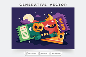 Festive Halloween tickets showcase p, a Graphic by Iftikhar Alam