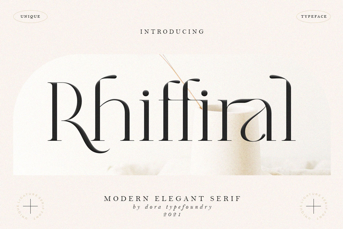 Rhiffiral, a Serif Font by Dora Typefoundry (Photo 1 of 30)