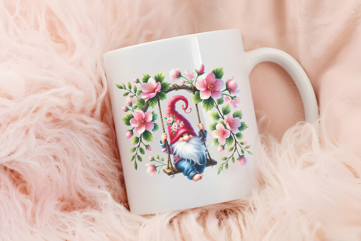 Spring Gnome Sublimation Clipart, an Illustration by RobertsArt (Photo 3 of 7)