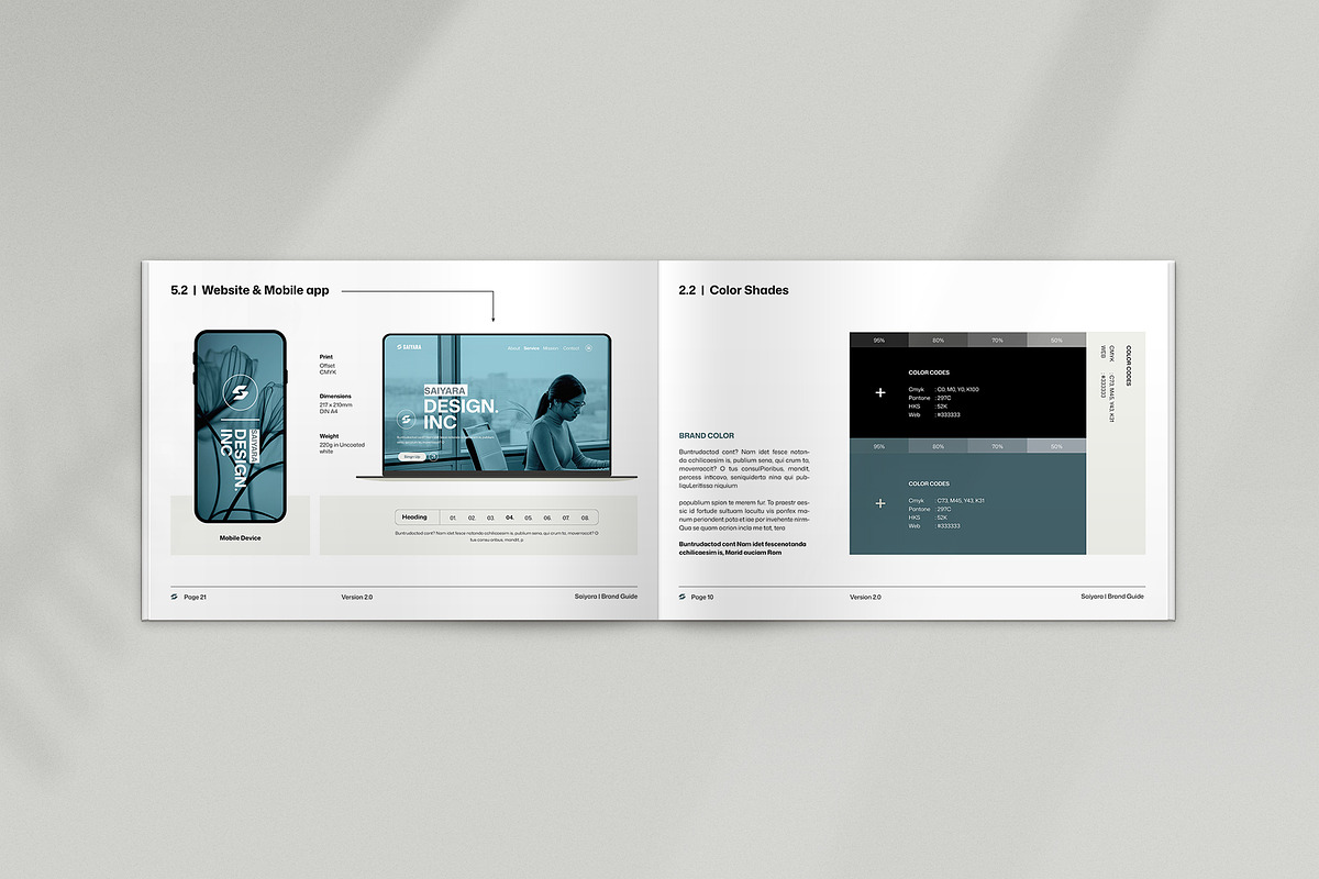 Minimal Brand Guideline Template, a Brochure Template by KreateTribe (Photo 7 of 14)