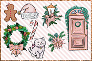 Christmas Clipart Png set, a Decorative Illustration by The GG Shop (Thumbnail 5 of 9)