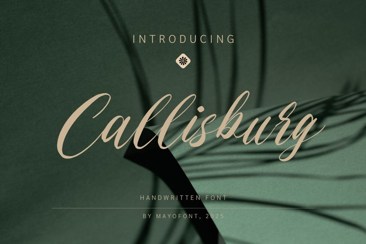 Callisburg Handwritten, a Handwritten Font by Mayofont (Photo 1 of 11)