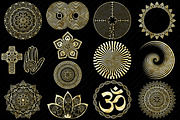 Gold Labyrinth,Mandala&Celtic Logos, a Healthcare Illustration by FrankiesDaughtersDesign (Thumbnail 3 of 4)