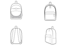 Backpack Bags Set 1 Procreate Brush