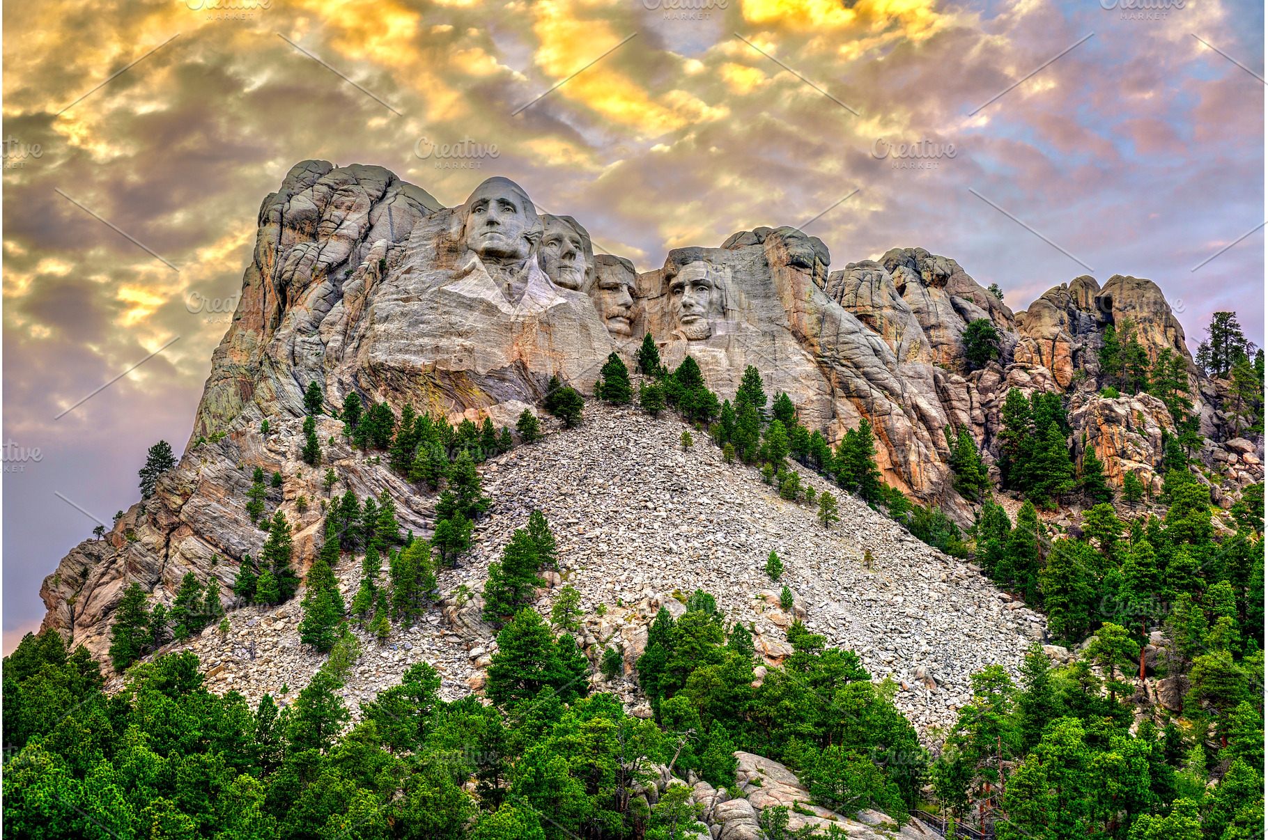 Mount Rushmore National Memorial at, a Nature Photo by Leonid Andronov