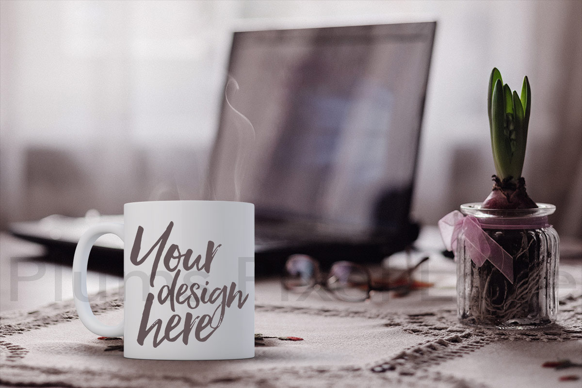 White coffee mug bundle - 8 mockups, a Cups & Container Mockup by Plums Pixel Love (Photo 5 of 9)