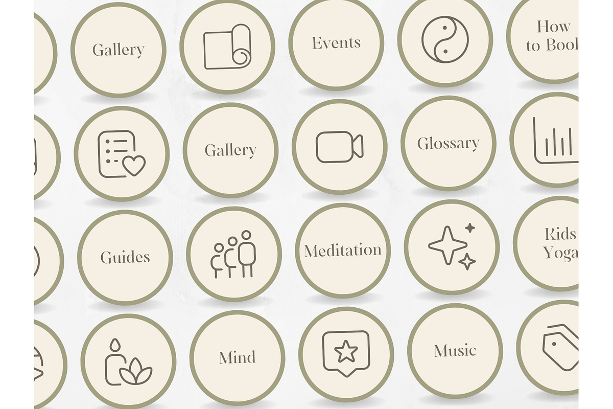 100 Yoga Story Highlight Covers, a Social Media Template by PatternLab. (Photo 8 of 9)