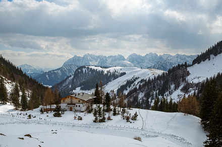 Winter landscape of Aschau