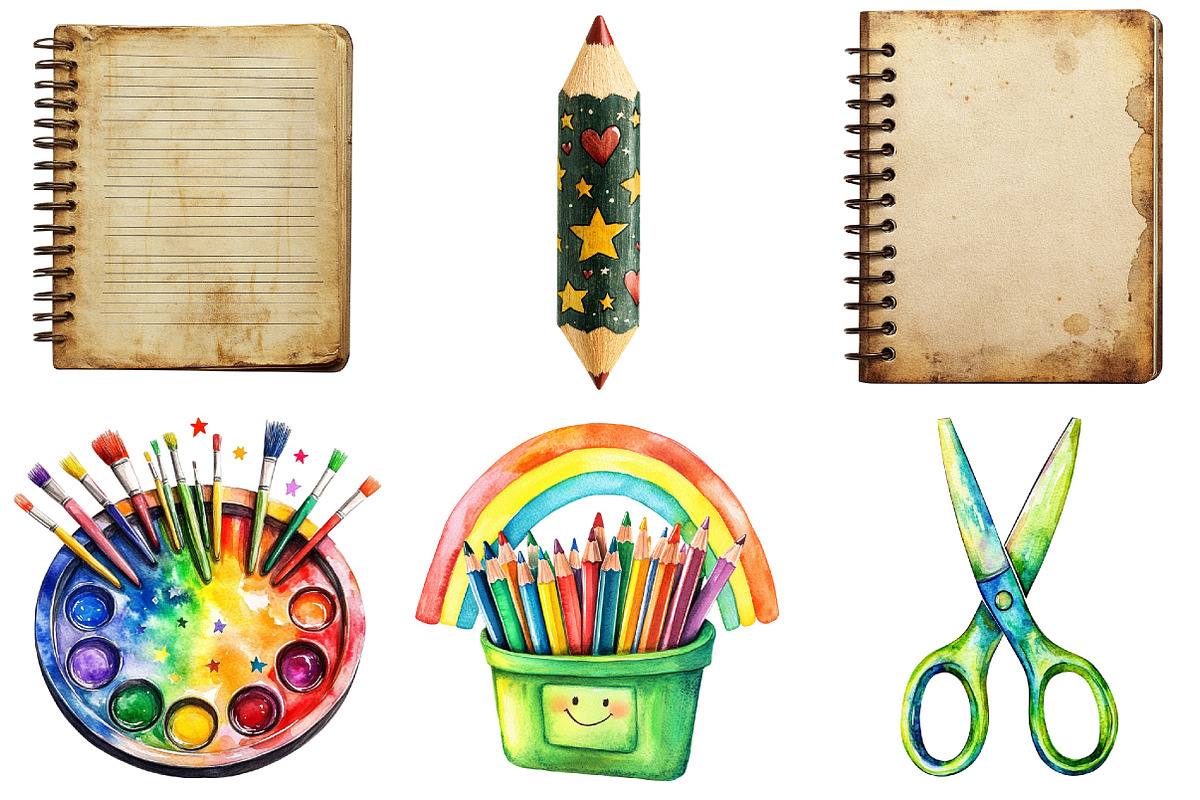 Doodle Back to School Clipart, a Seasonal Illustration by CitraGraphics (Photo 2 of 4)
