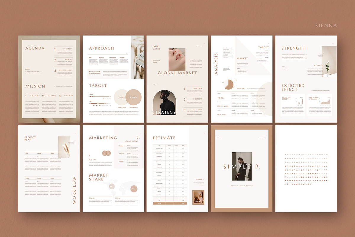 Sienna Vertical Template, a Presentation Template by Simple P. (Photo 10 of 12)