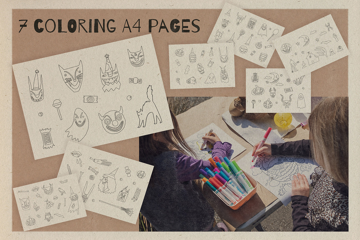 Retro Halloween clipart set, a Seasonal Illustration by Paper Cherry (Photo 10 of 27)