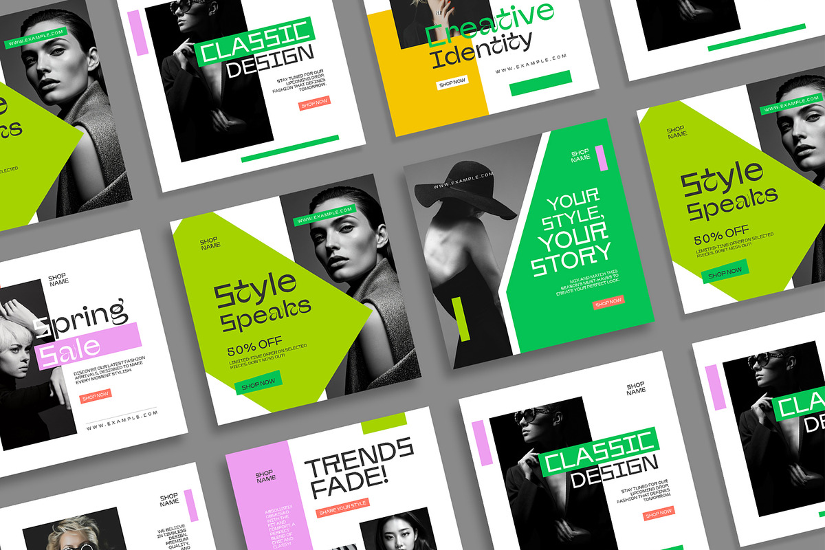 Modern Social Media Post Template, a Social Media Template by MightyDesign (Photo 1 of 8)