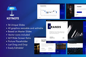 Trands  Business Keynote Template, a Presentation Template by Rizki Herdian