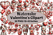 Valentine's Clipart, an Illustration by Design Market (Thumbnail 1 of 5)