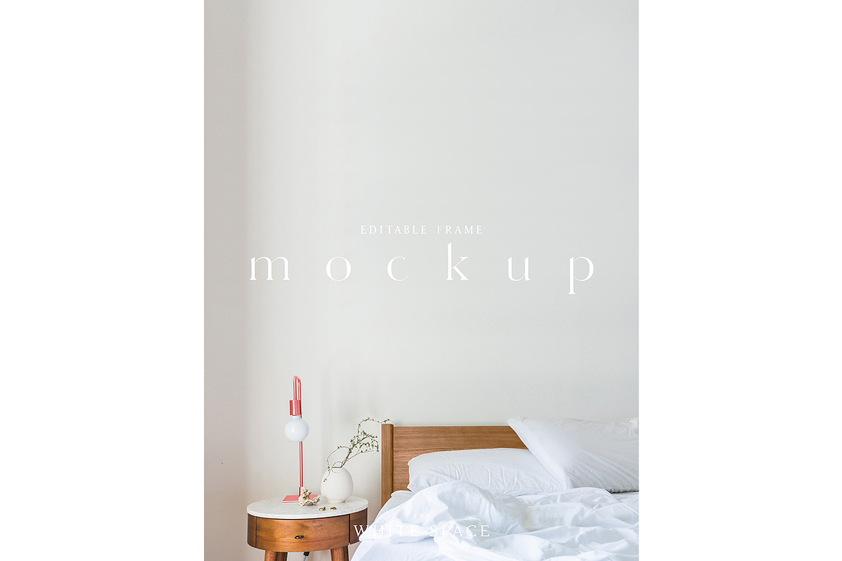 Bedroom Mockup Customisable Editable, a Print Template by The White Space Co. (Photo 2 of 8)