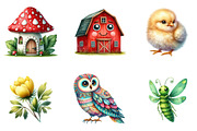 Happy spring clipart, an Illustration by CreationArt (Thumbnail 6 of 7)