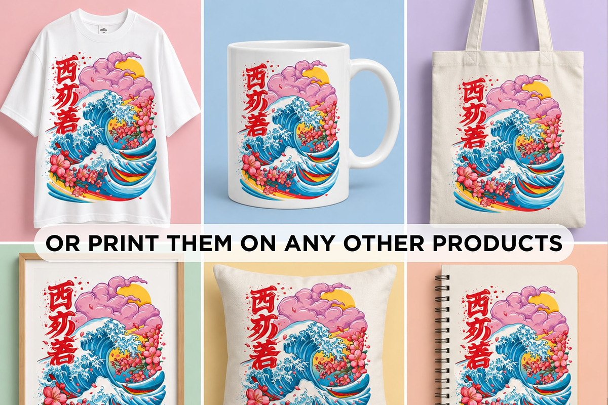 500+ Japanese Streetwear Sublimation, a Decorative Illustration by Selenique Studio (Photo 6 of 15)