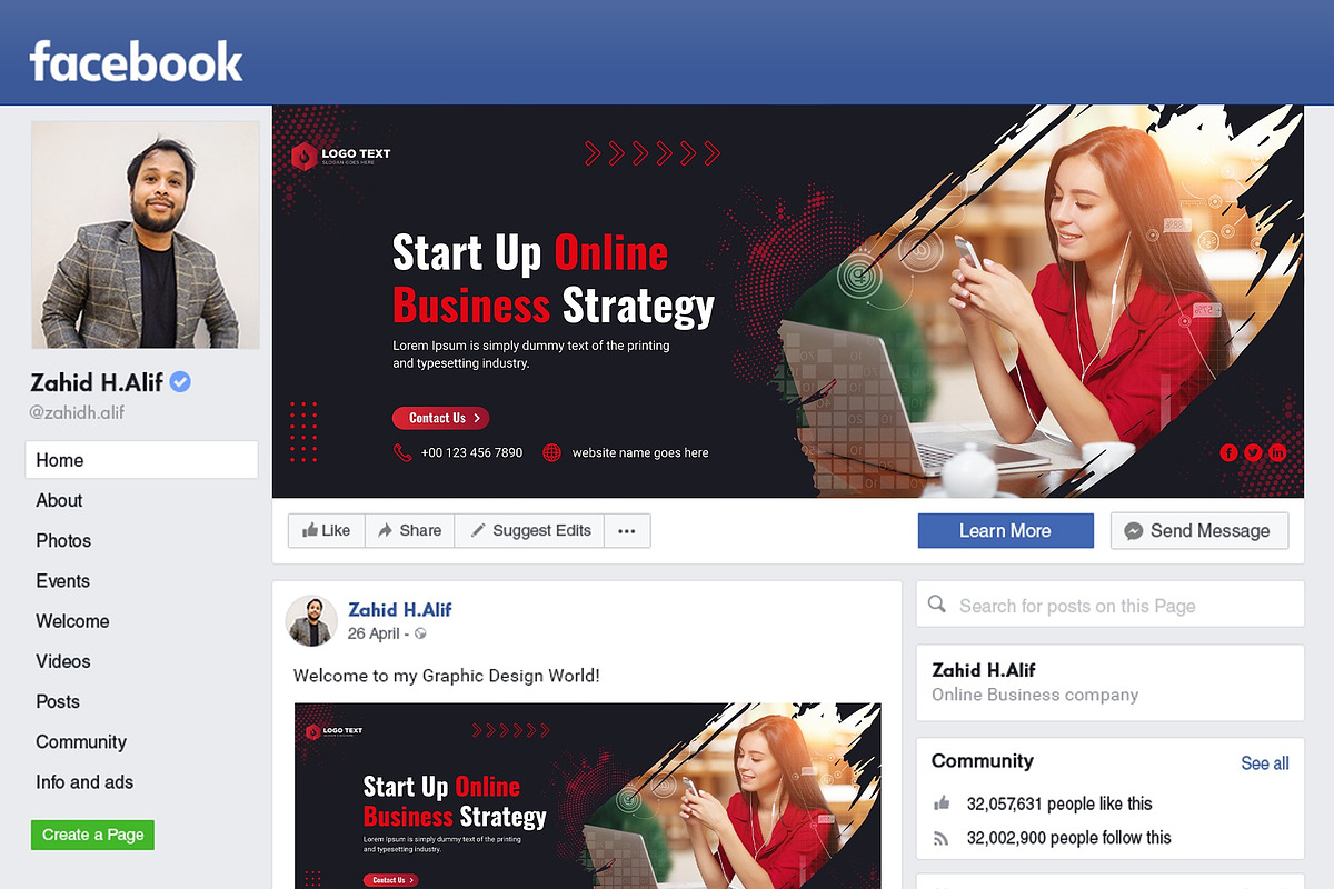 Social Media Facebook Cover Banner, a Social Media Template by zahidhossainalif (Photo 2 of 2)