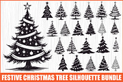 Merry Christmas Tree Clipart Collect, an Illustration by jahid234 (Thumbnail 1 of 21)