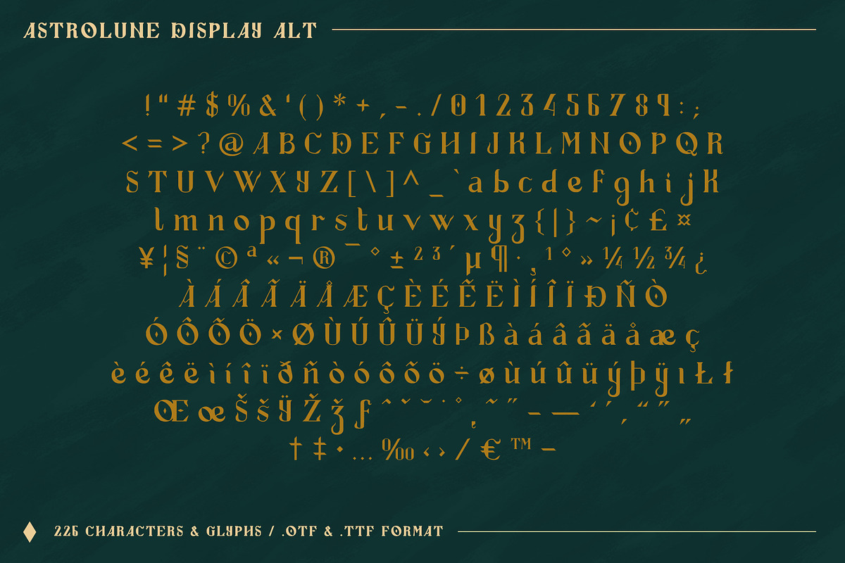 Astrolune Display - Fonts + extras, a Serif Font by Carole Chevalier (Photo 10 of 11)