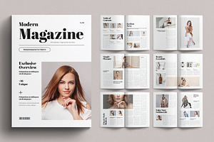 Modern Magazine Template, a Magazine Template by E-Type