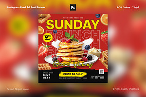 Brunch Sunday Social Media, a Social Media Template by iDoodle Studio
