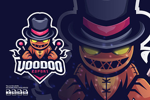 Voodoo Mascot Esport Logo, a Branding & Logo Template by prps.std