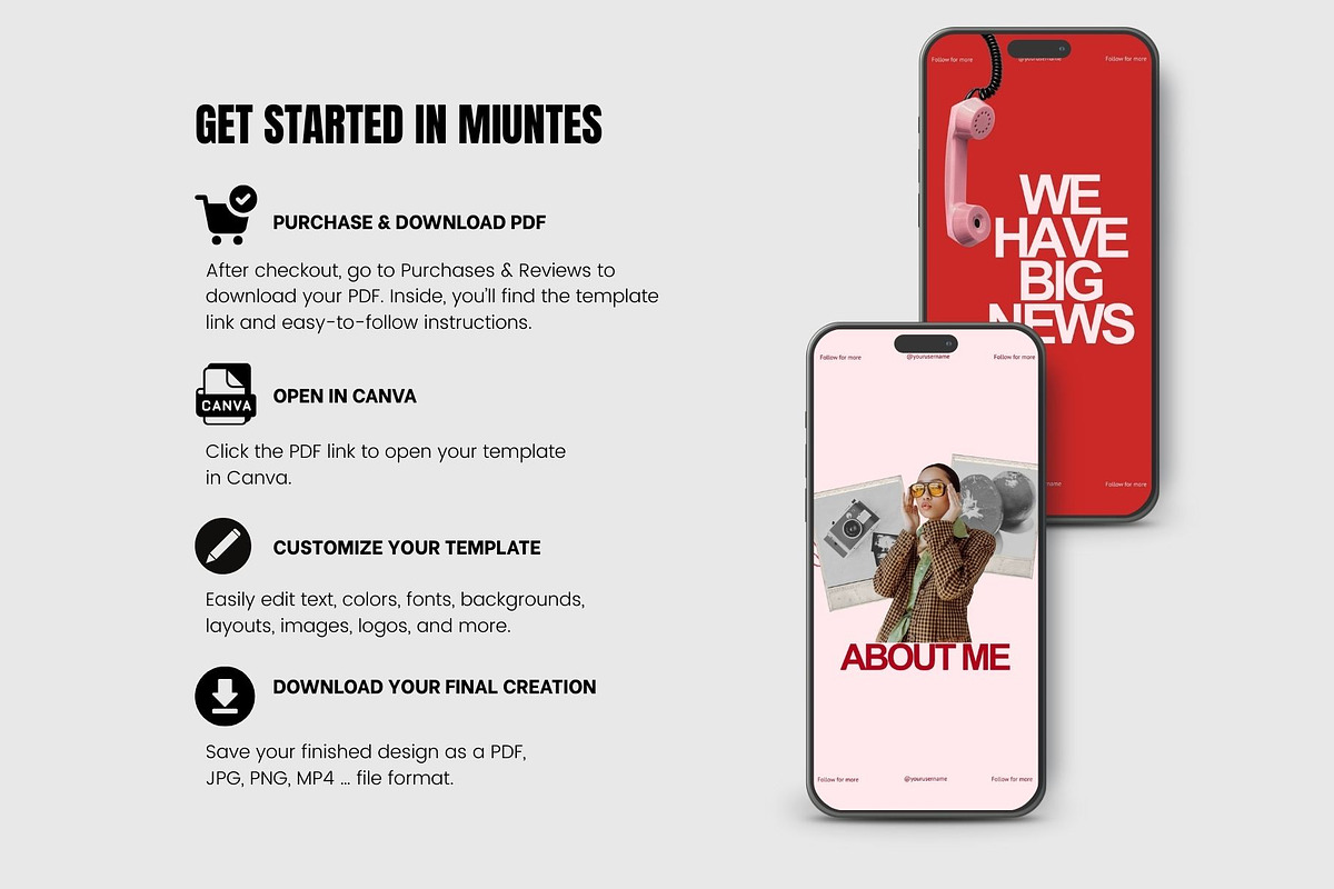 Pink & Red Instagram Post Template