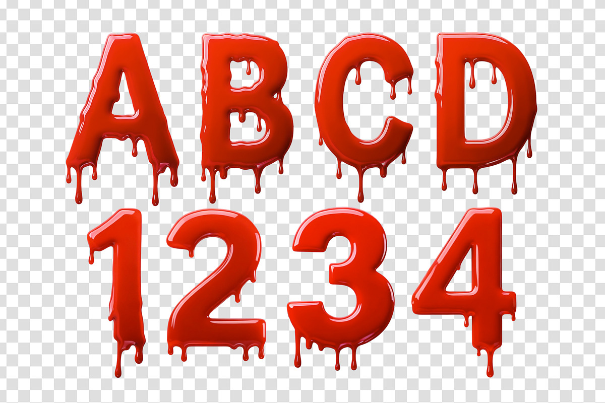 Blood 3D Font, a Font by Loudoun Design Co. (Photo 6 of 6)