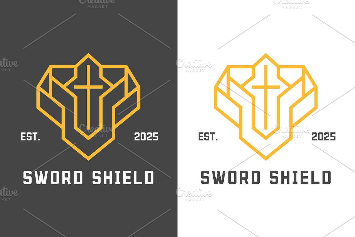 Sword Shield Logo Design Icon, a Branding & Logo Template by Morvana Crew